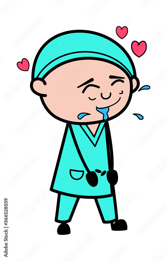 Surgeon Cartoon Drooling in Love Surgeon Cartoon Drooling in Love