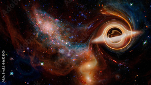 Black hole system. Elements of this image furnished by NASA