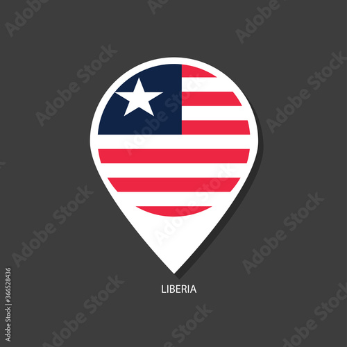 Liberia flag Vector marker with flags. Free Download Liberia flag Vector marker with flags. - GFXLoad