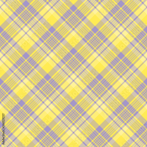 Seamless pattern in simple cozy violet and yellow colors for plaid, fabric, textile, clothes, tablecloth and other things. Vector image. 2