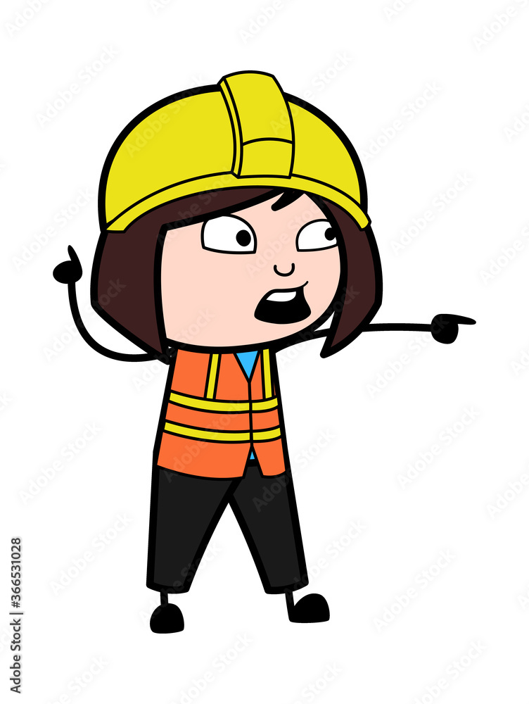 Blaming Lady Engineer Cartoon