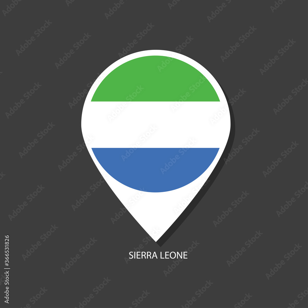 Sierra Leone flag Vector marker with flags. Sierra Leone flag Vector marker with flags.