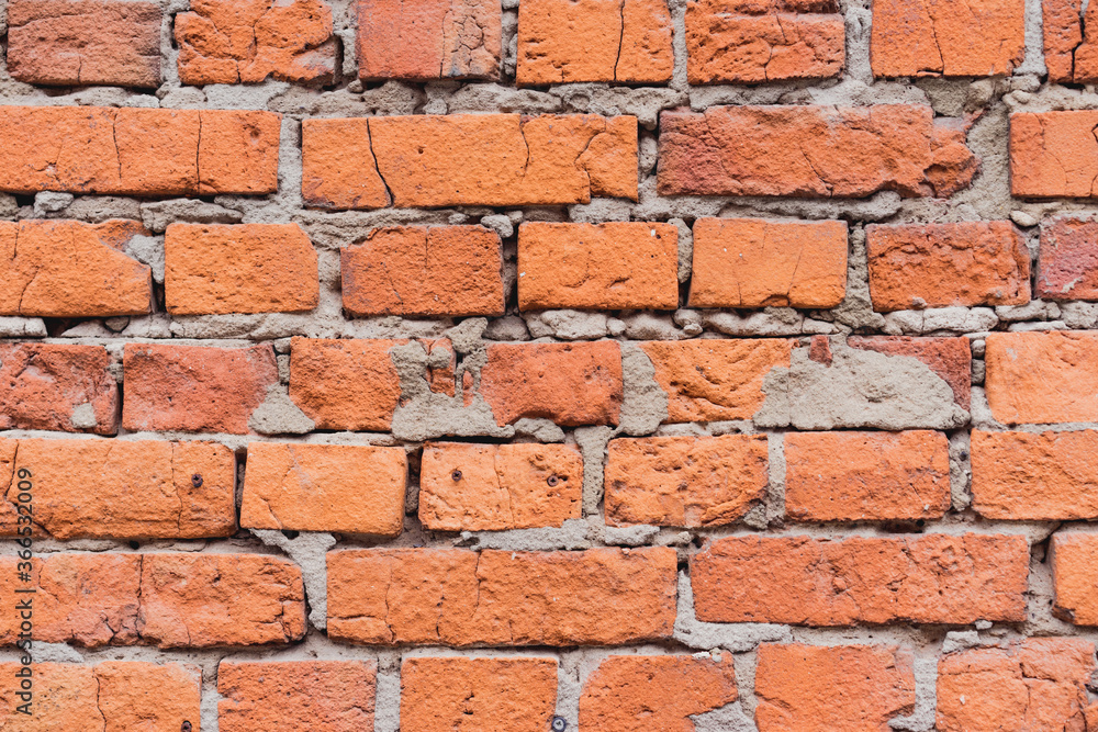 Obraz premium brick red wall texture. background of a old brick house.