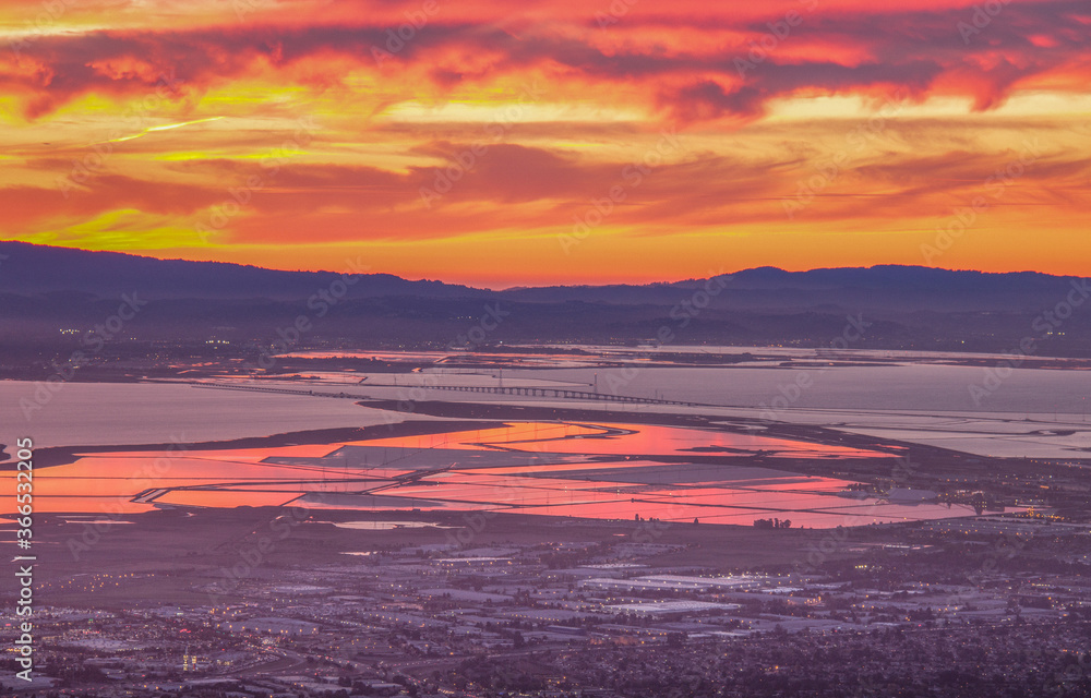 San Francisco Bay Area's Mission Peak at Sunset