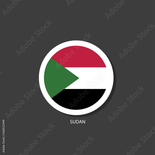 Sudan flag Vector circle with flags. Free Download Sudan flag Vector circle with flags. - GFXLoad