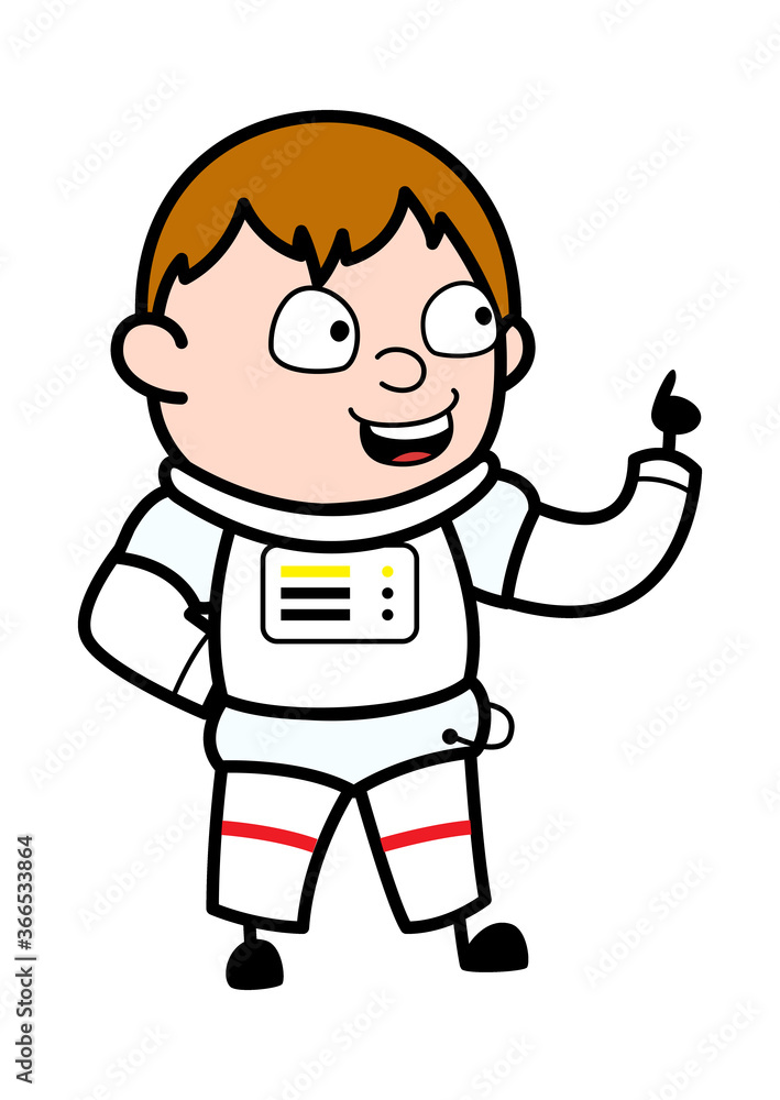 Cartoon Astronaut Talking Happy Cartoon Astronaut Talking Happy