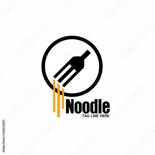 noodle vector logo , Design icon restaurant label