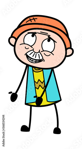 Day Dreaming Grandpa cartoon
