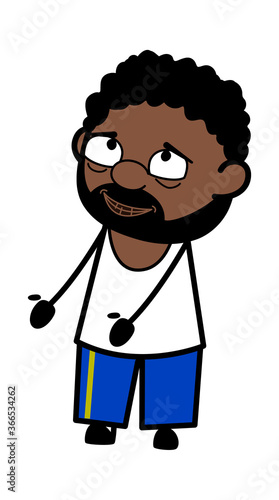 Day Dreaming African American Man cartoon