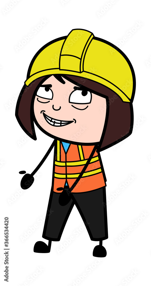Day Dreaming Lady Engineer cartoon Day Dreaming Lady Engineer cartoon