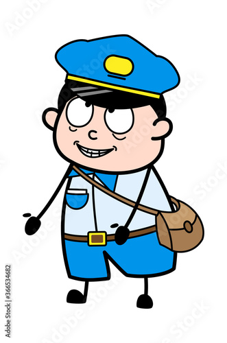 Day Dreaming Postal worker cartoon