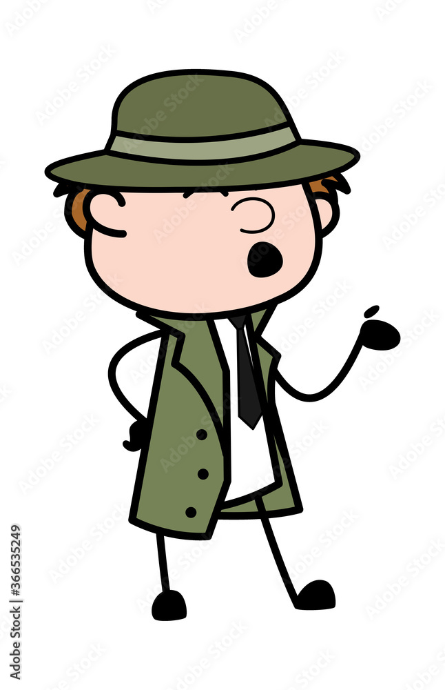Cartoon Spy Speaking Cartoon Spy Speaking