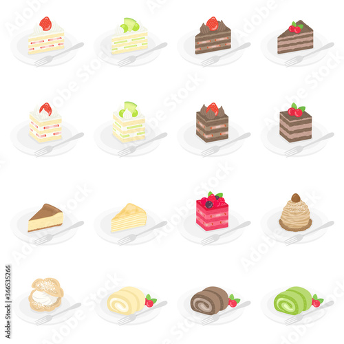 ケーキのイラストセット