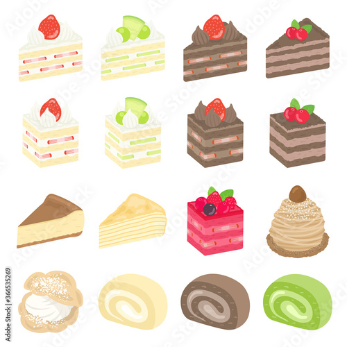 ケーキのイラストセット