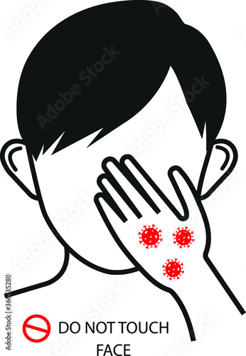 do not touch face icon. 