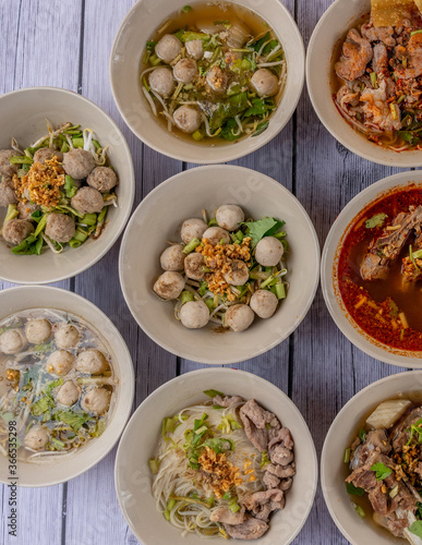 Thai Noodle Soup Mixed Dishes 