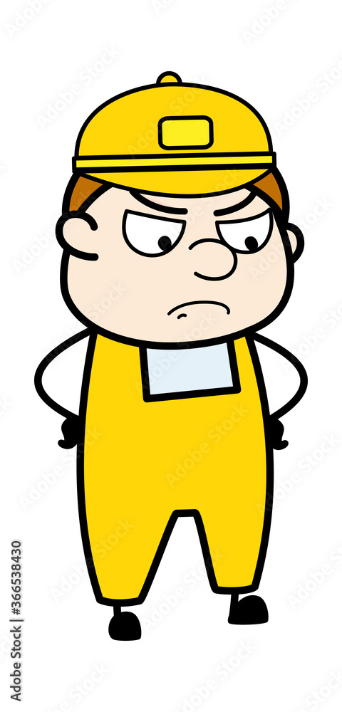 Aggressive Courier Man Cartoon Aggressive Courier Man Cartoon
