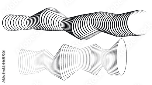 tunnel form logo . vector blend tool pipe . tube design element