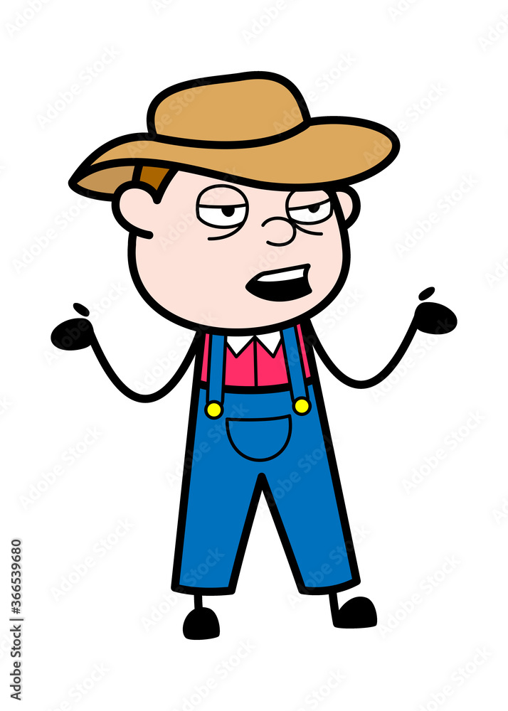 Farmer Talking Cartoon