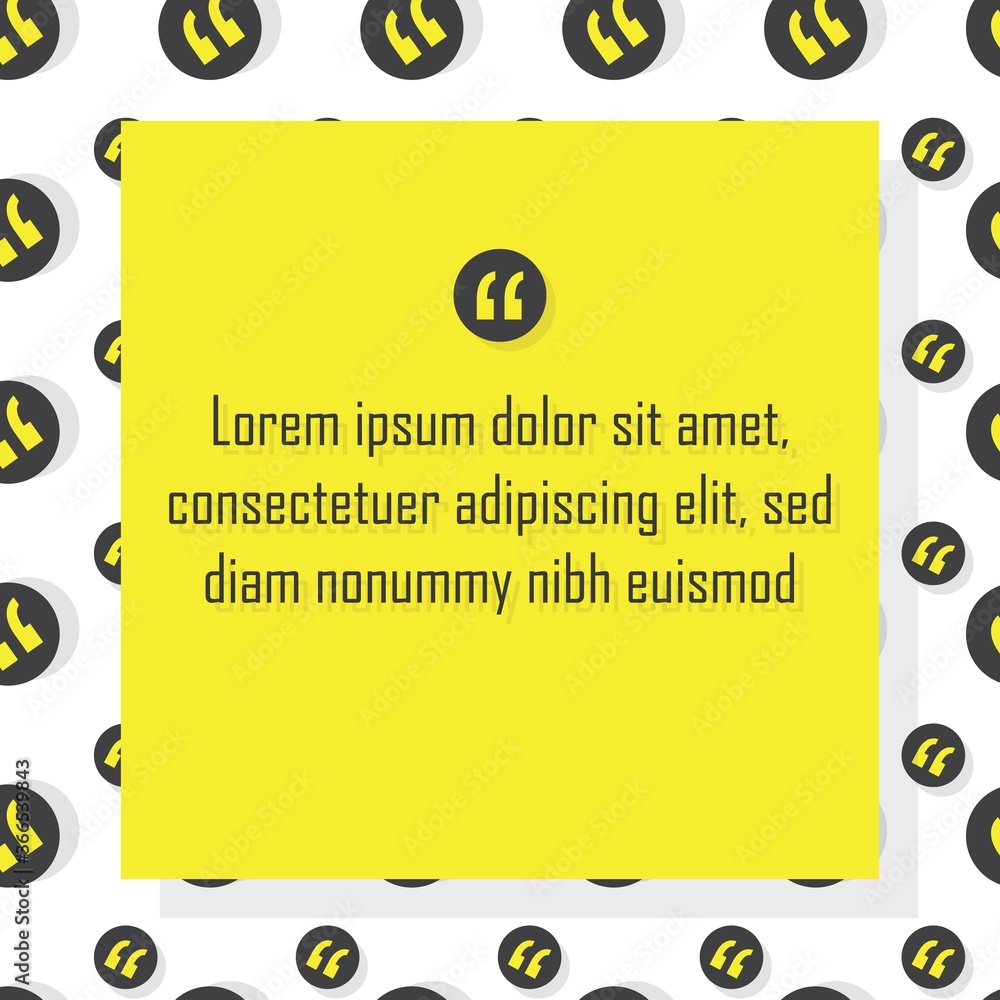 Quote template with trendy style. Comma, Note, message and comment. Vector eps illustration Quote template with trendy style. Comma, Note, message and comment. Vector eps illustration