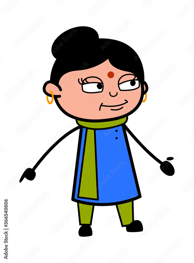 Indian Lady Expressionless Face Cartoon Indian Lady Expressionless Face Cartoon