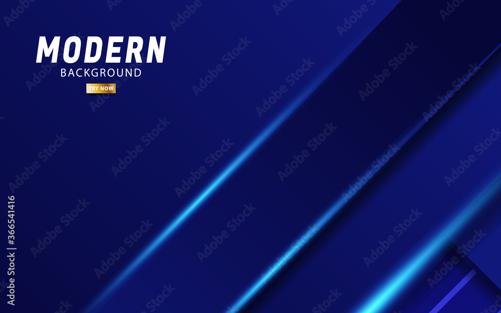 Obraz premium luxury modern abstract future blue vector background banner design.Overlap layers with paper effect.Realistic light effect on stripe texture background.vector illustration.