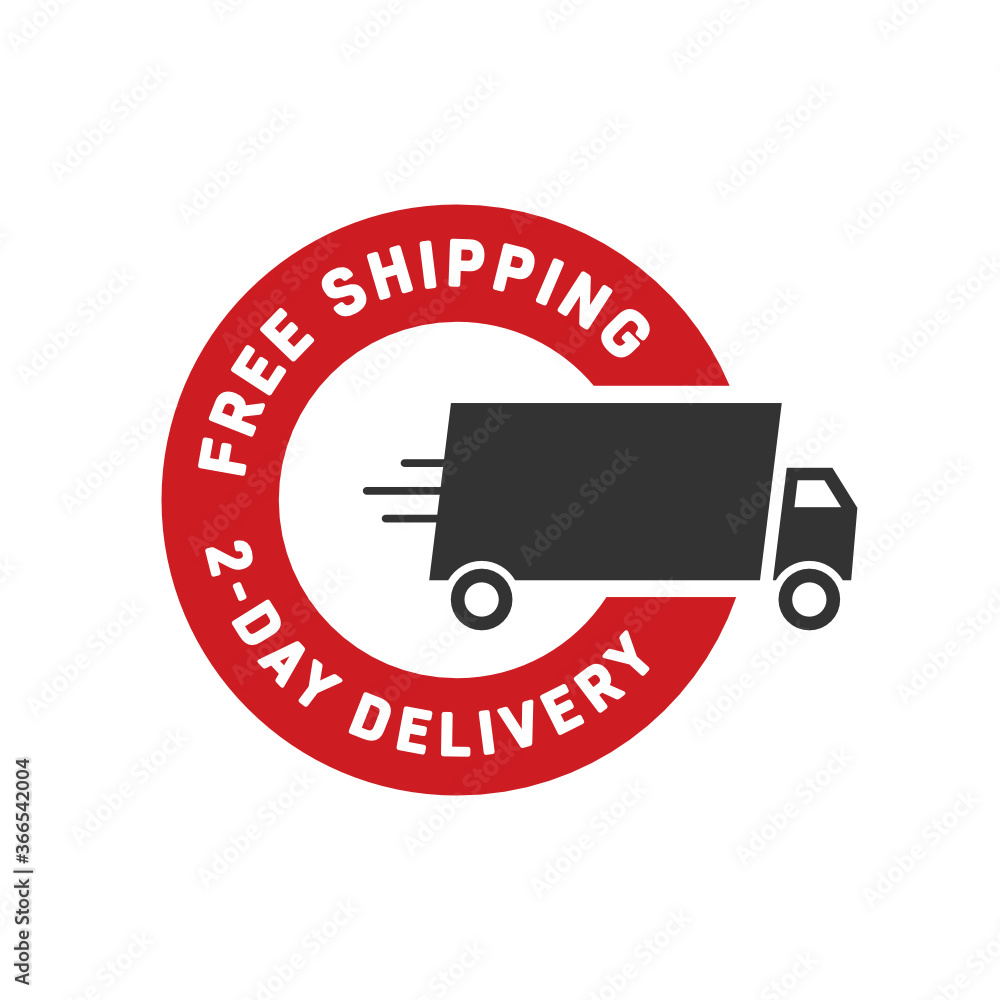 Online Free Shipping 2-Day Delivery Vector Text Isolated Illustration Background Online Free Shipping 2-Day Delivery Vector Text Isolated Illustration Background