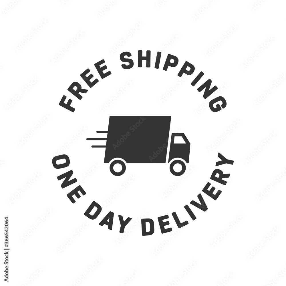 Online Free Shipping Free One-Day Delivery Vector Text Isolated Illustration Background Online Free Shipping Free One-Day Delivery Vector Text Isolated Illustration Background