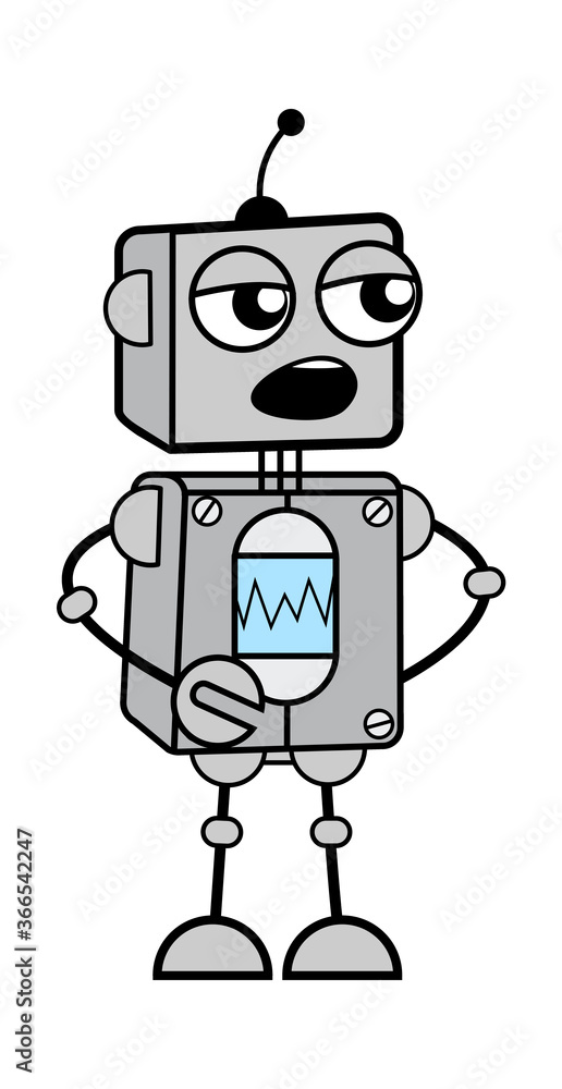 Cartoon Robot Discussing Cartoon Robot Discussing