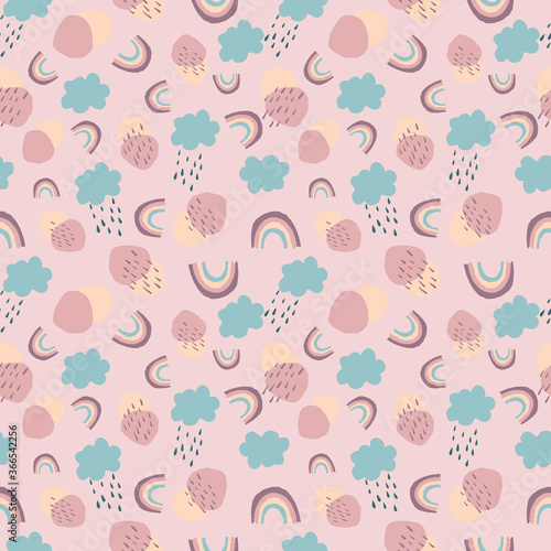 Rainbow seamless creative pattern design. Rainbow colorfull background.Trendy graphic design for banners, greeting cards, cover, invitation, babies room and clothes design.