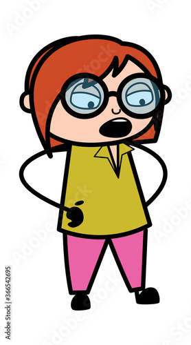 Cartoon Teacher Discussing