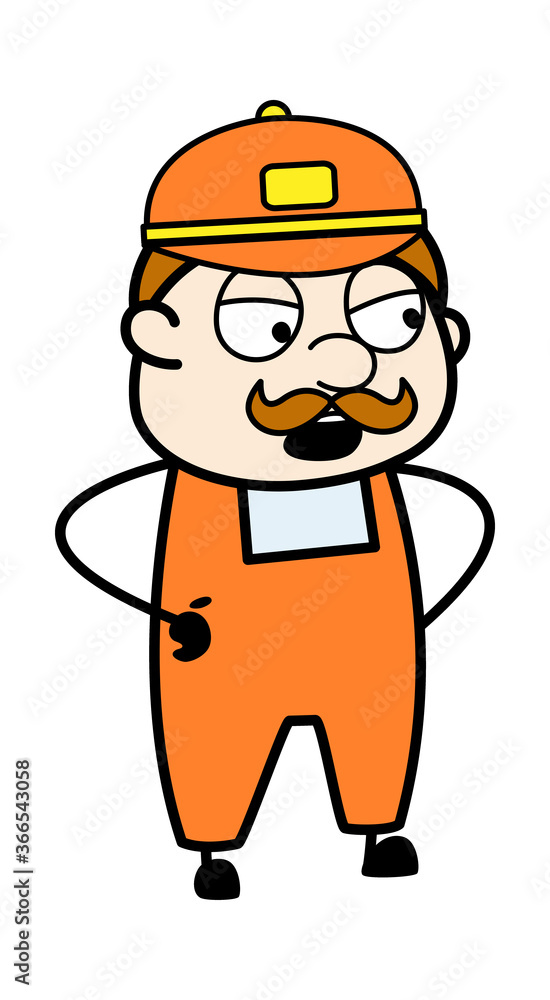 Cartoon Delivery Man Discussing Cartoon Delivery Man Discussing