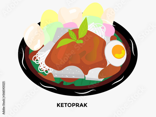 illustration of popular food in Indonesia. bakso, nasi goreng, gudeg, pecel lele, tempe penyet, nasi campur, sup buntut, ikan bakar, tempe goreng, nasi uduk, gulai, tongseng, ayam penyet, sate ayam, s