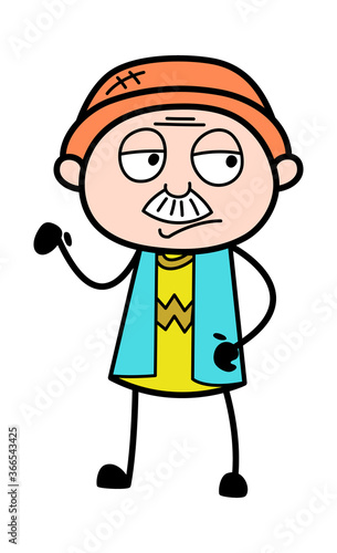 Unamused Grandpa Cartoon