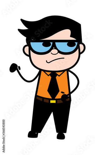 Unamused Businessman Cartoon