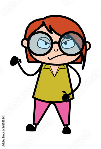 Unamused Teacher Cartoon