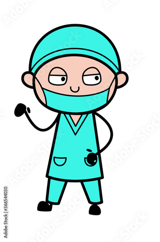 Unamused Surgeon Cartoon