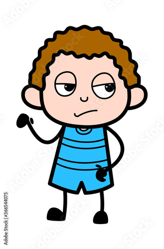 Unamused Kid Cartoon