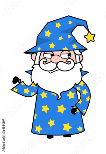 Unamused Wizard Cartoon