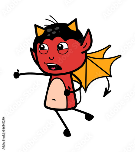 Frustrated Cartoon Devil yelling photo