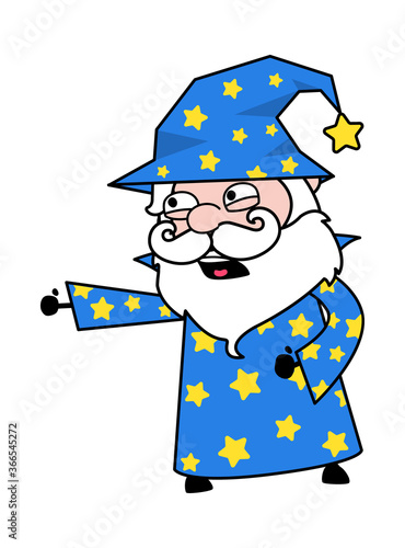 Frustrated Cartoon Wizard yelling