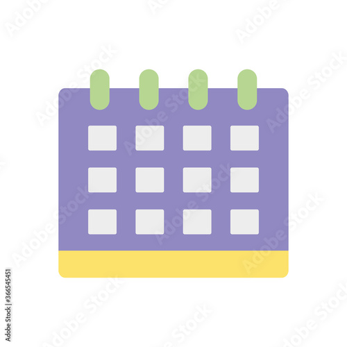 calendar planner icon, flat style