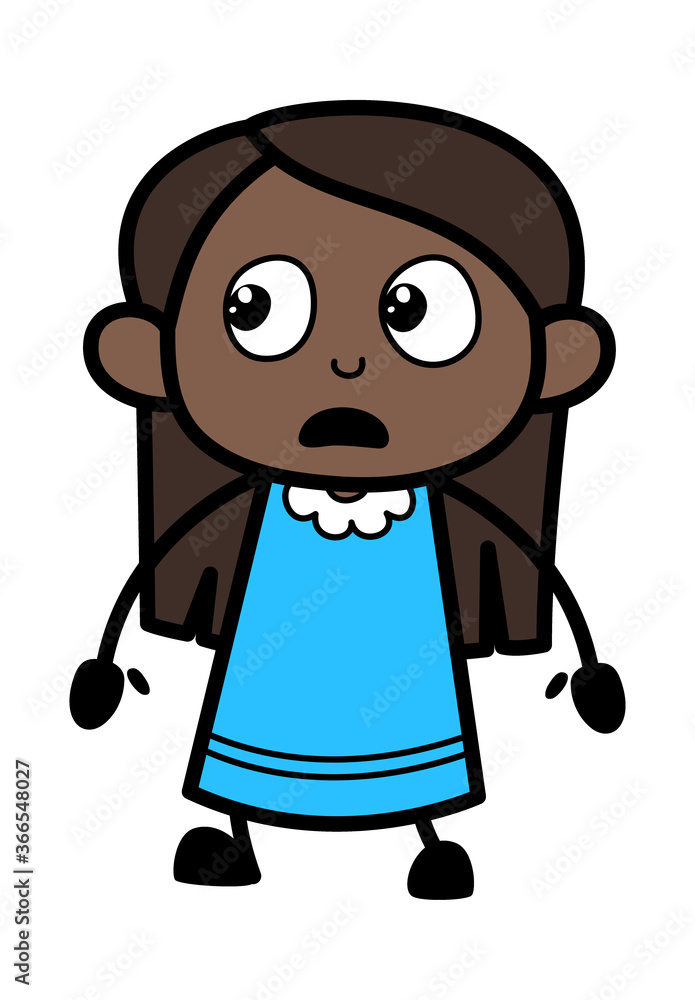 Shocked Black Girl Cartoon