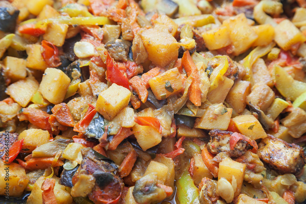 Closeup of Indian vegetable dish sabzi Closeup of Indian vegetable dish sabzi