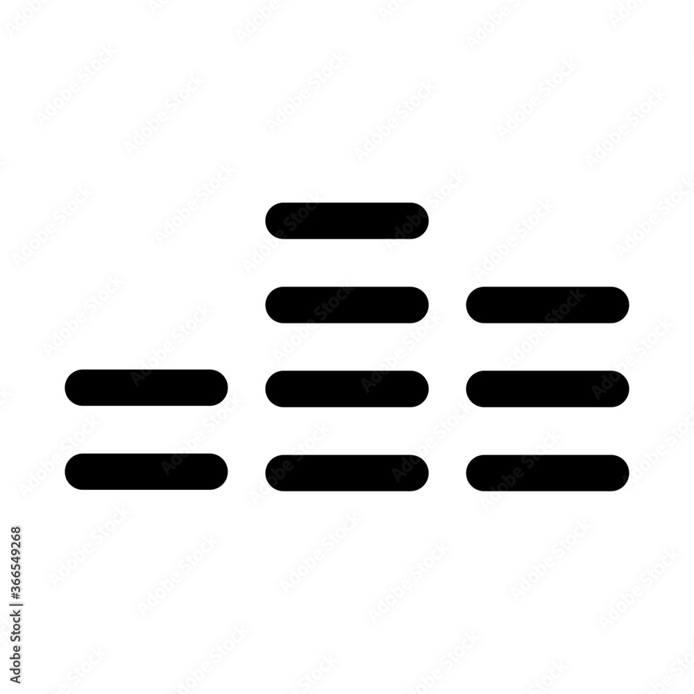 Equalizer with bar indicator Equalizer with bar indicator