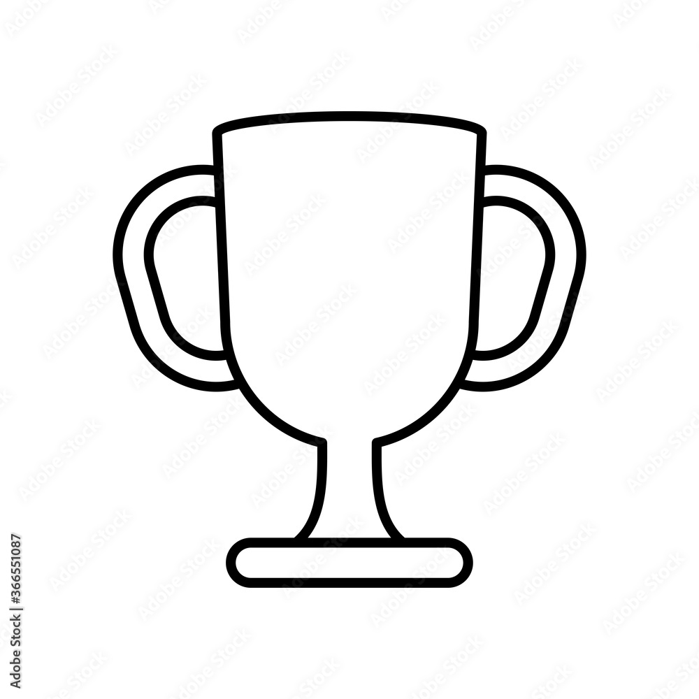 trophy cup icon, line style trophy cup icon, line style