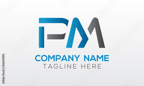 Initial PM Letter Logo With Creative Modern Business Typography Vector Template. Creative Letter PM Logo Vector.