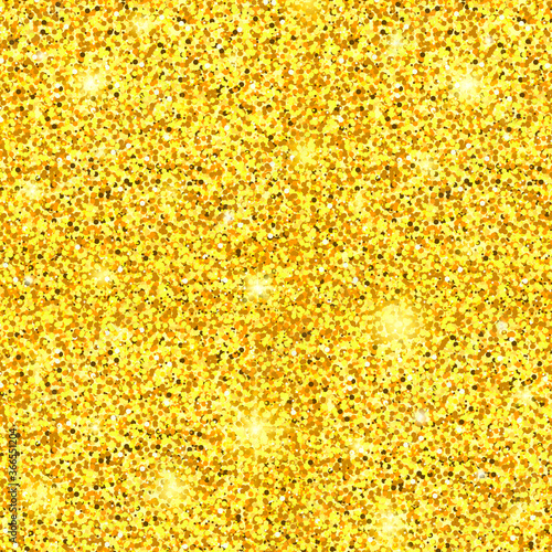 Gold glittering texture. Vector glitter gold background.