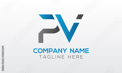 Initial PV Letter Logo With Creative Modern Business Typography Vector Template. Creative Letter PV Logo Vector.