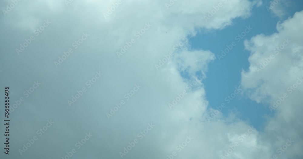 Clouds rolling through frame from left to right, cloudscape time lapse in summer Clouds rolling through frame from left to right, cloudscape time lapse in summer